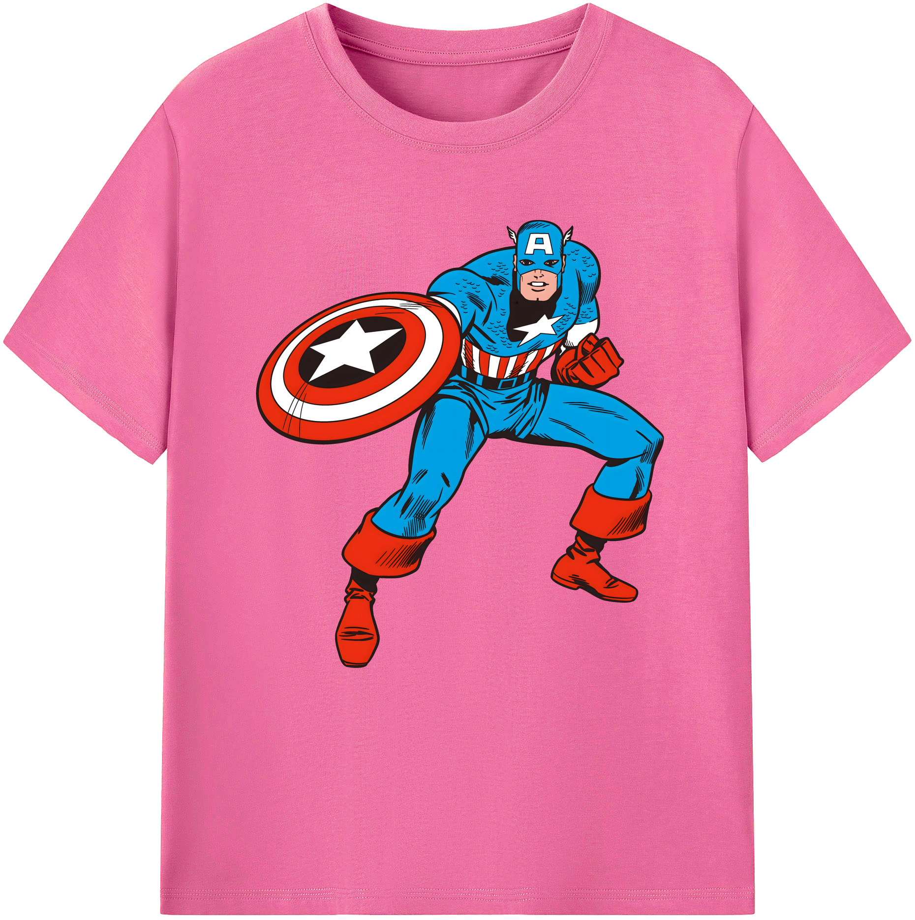 （画像用） アベンジャーズ The Avengers レディースカジュアルプリントTシャツ（綿100％）